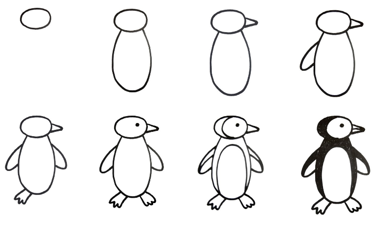 Dibujos de Un pinguino sencillo