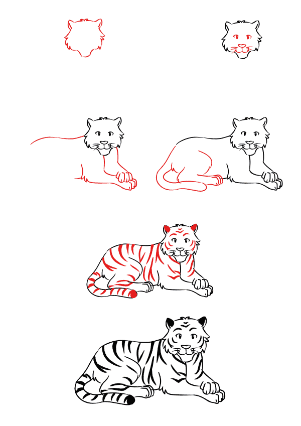 Dibujos de Un tigre - Idea 18