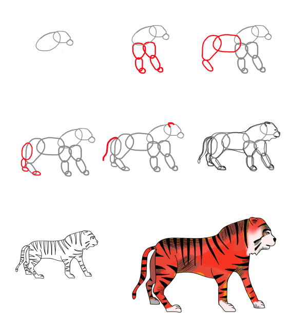 Dibujos de Un tigre - Idea 19