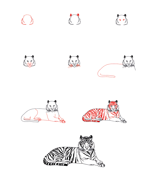 Dibujos de Un tigre - Idea 21