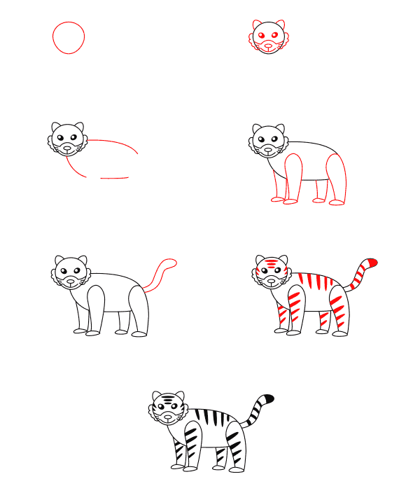 Dibujos de Un tigre - Idea 24