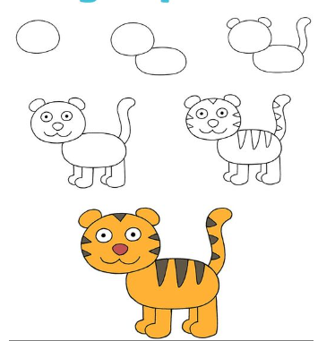 Dibujos de Un tigre para niños