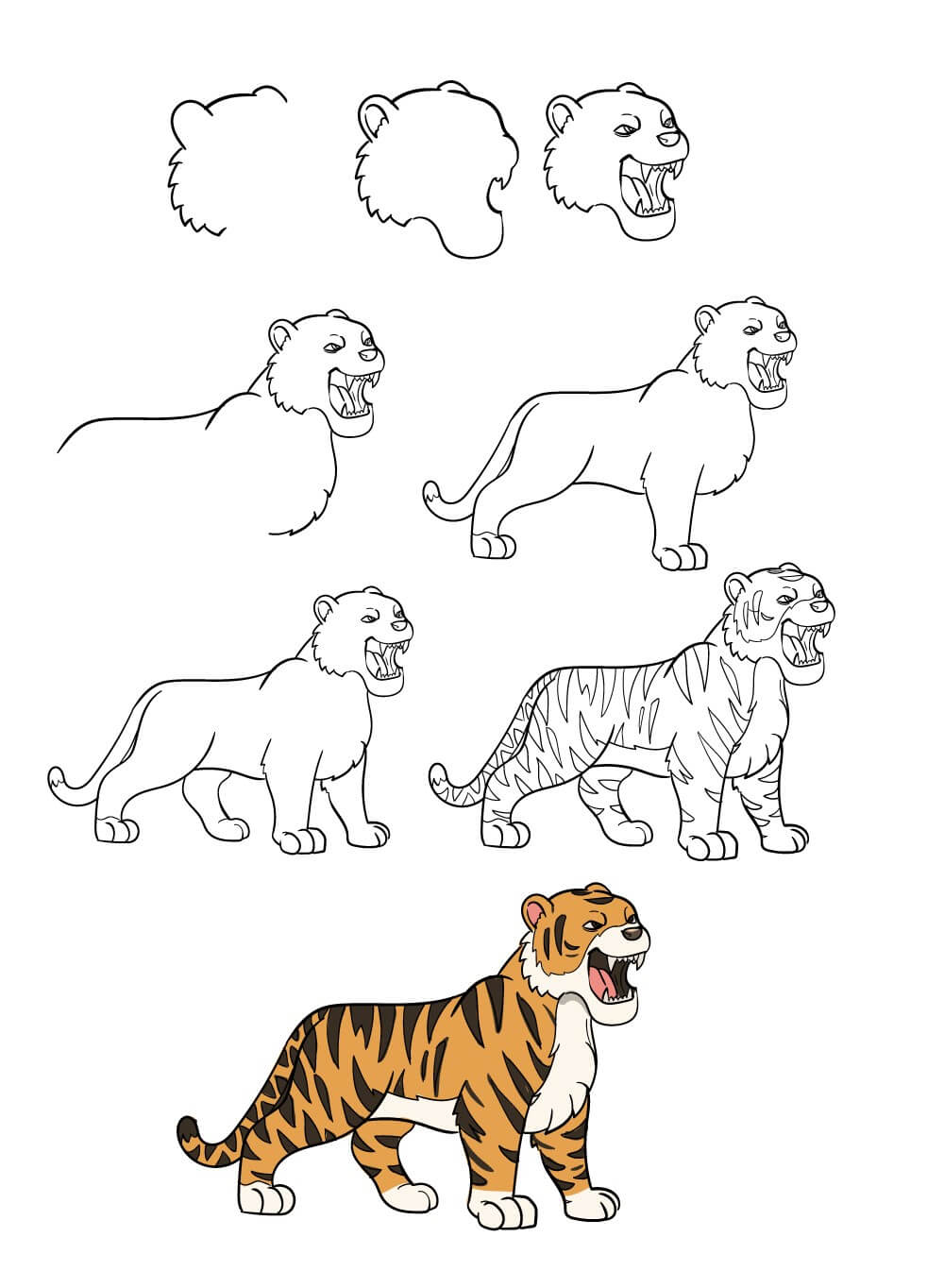 Dibujos de Un Tigre Realista