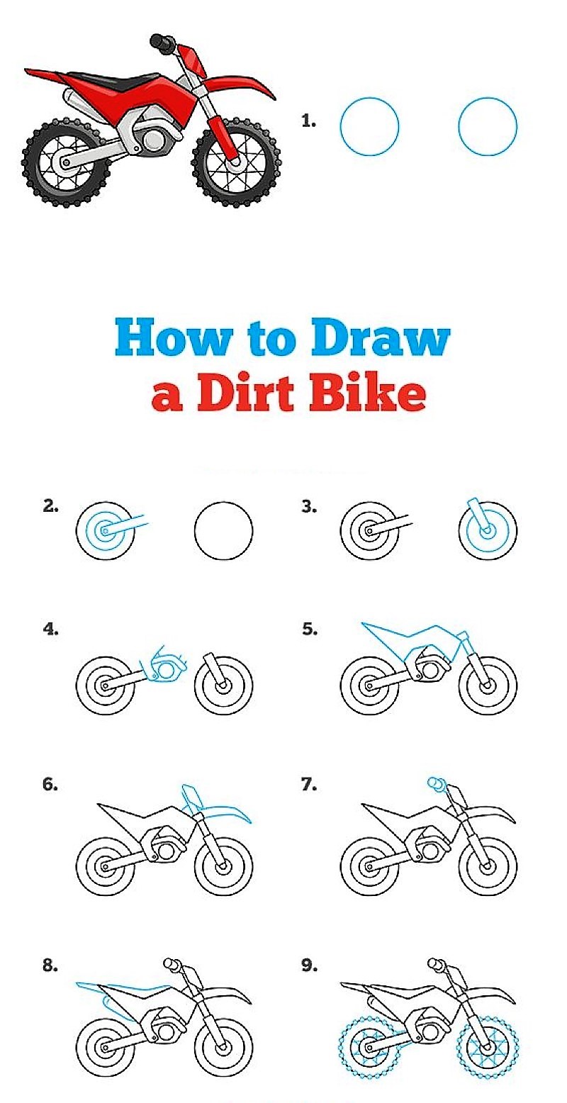 Dibujos de Una moto de cross