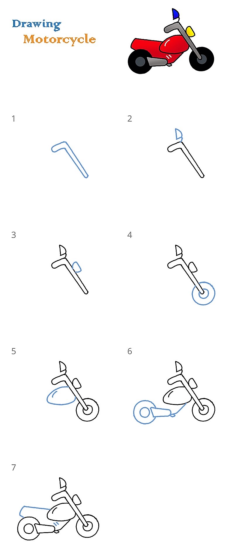 Dibujos de Una Moto para niños