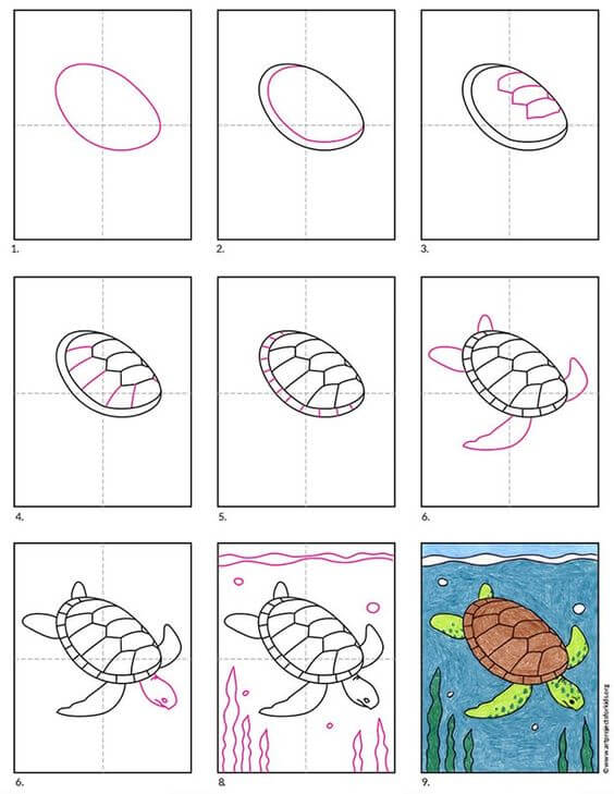 Dibujos de Una tortuga - Idea 27