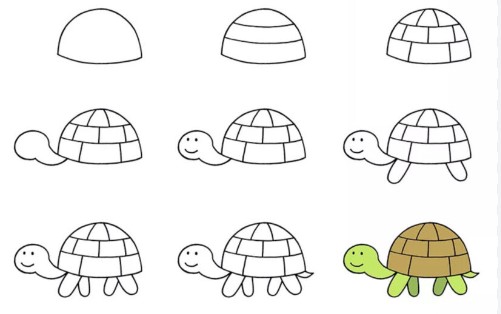 Dibujos de Una tortuga sencilla