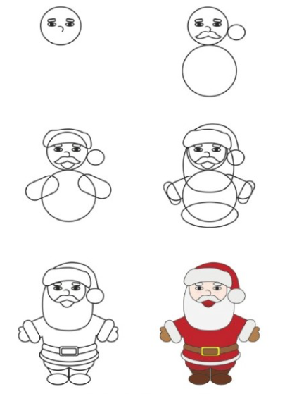 Dibujos de Papá Noel - Idea 5