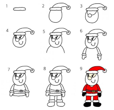 Dibujos de Papá Noel - Idea 6