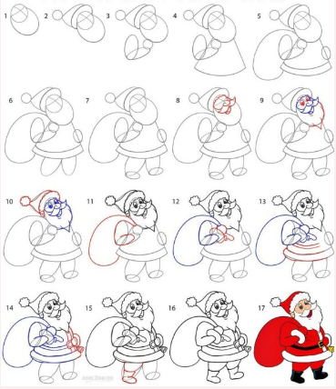 Dibujos de Papá Noel - Idea 8