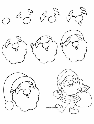 Dibujos de Papá Noel sencillo