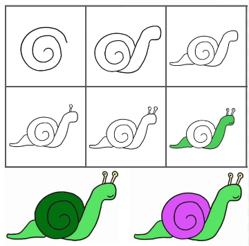 Dibujos de Un caracol - Idea 14