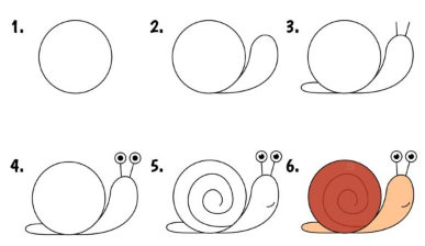 Dibujos de Un lindo caracol