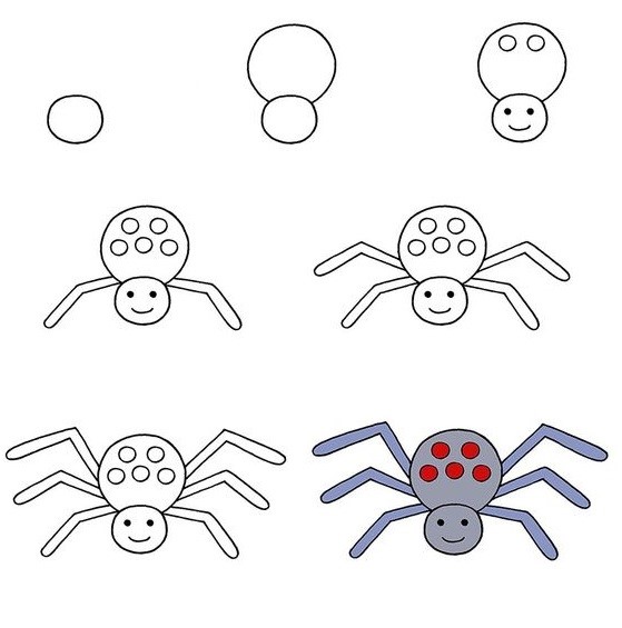 Dibujos de Una araña de Halloween