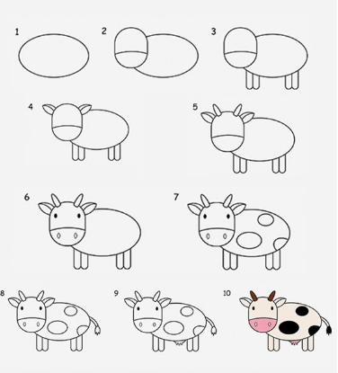 Dibujos de Una vaca - Idea 6