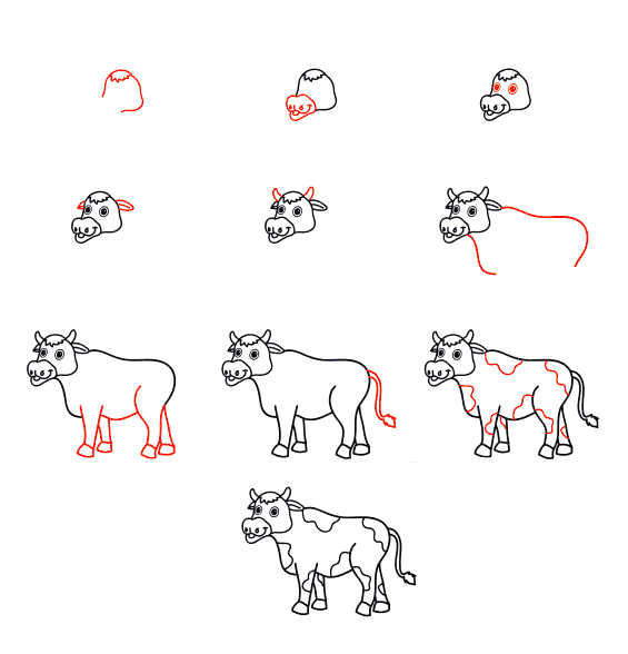 Dibujos de Una vaca - Idea 9