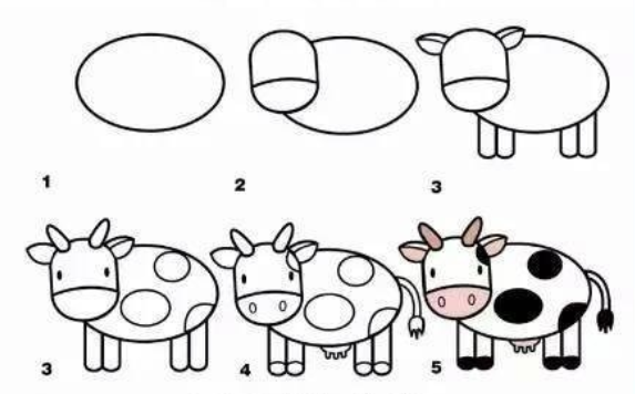 Dibujos de Una vaca pequeña