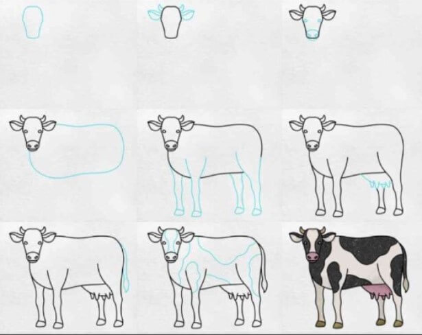 Dibujos de Una Vaca Realista