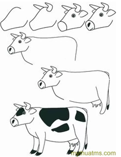 Dibujos de Una vaca sencilla