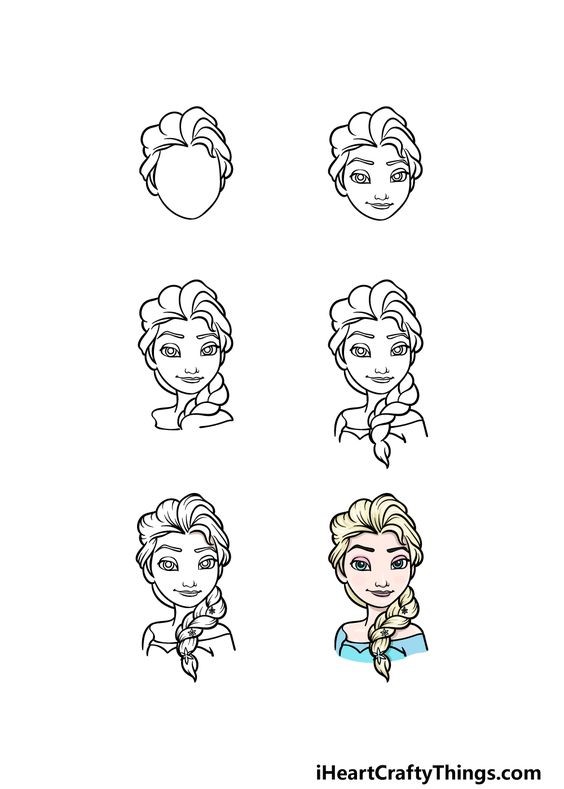 Dibujos de Bella Princesa Elsa