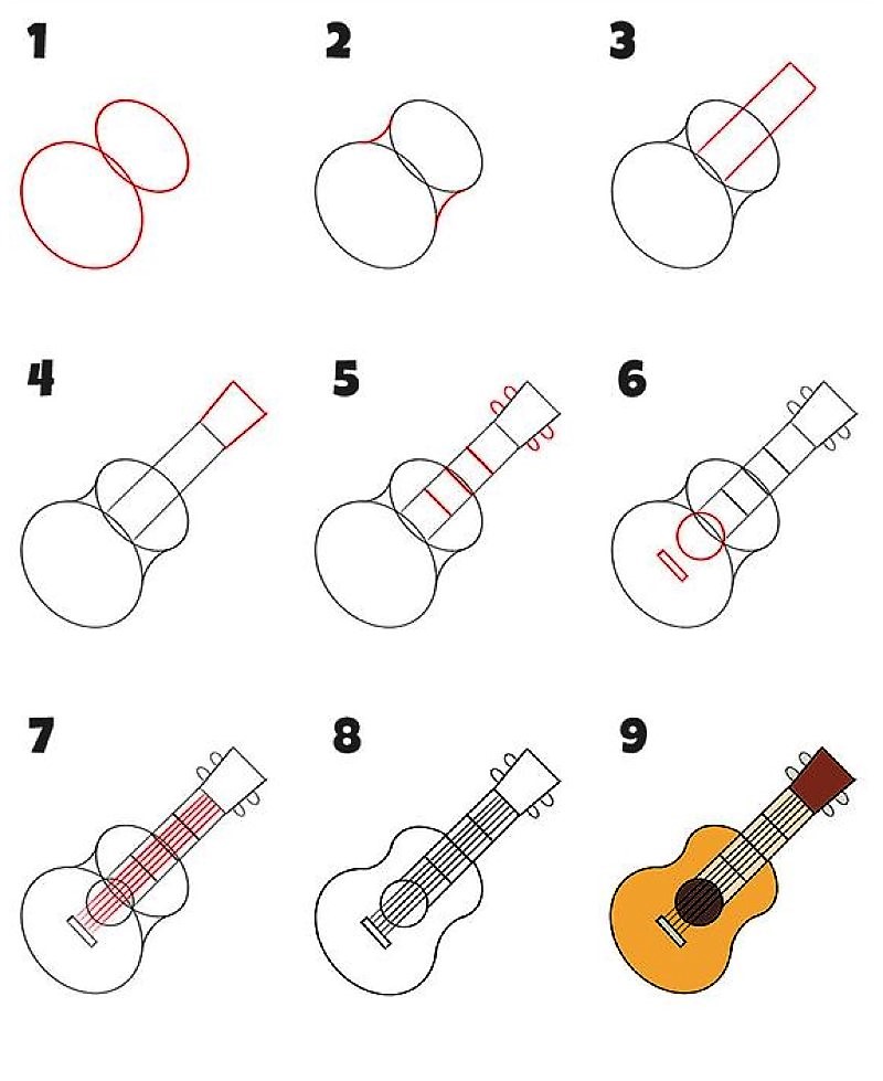 Dibujos de Una Guitarra - Idea 15