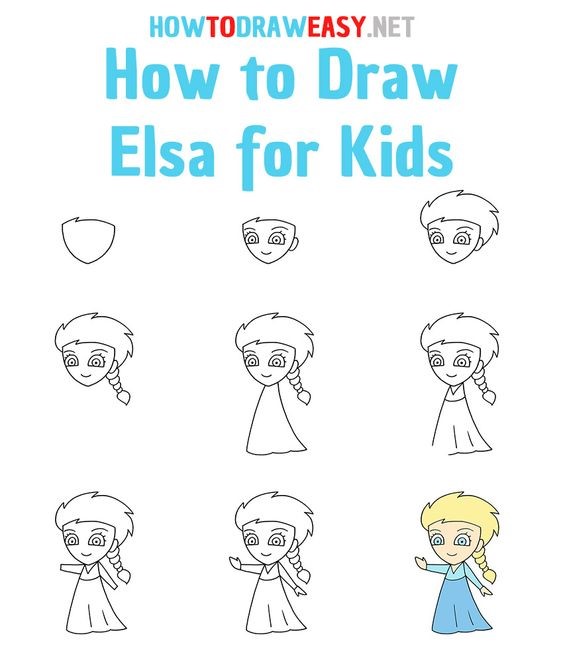 Dibujos de Princesa Elsa - Idea 5