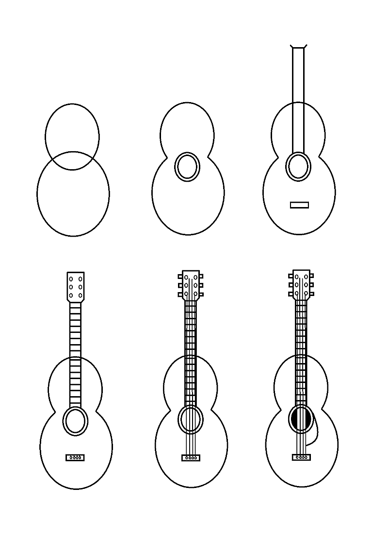 Dibujos de Una Guitarra - Idea 14