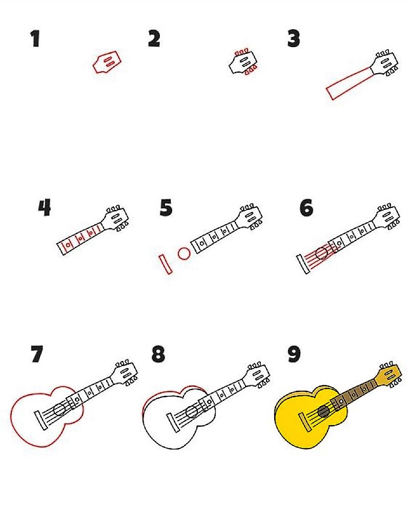 Dibujos de Una Guitarra - Idea 5