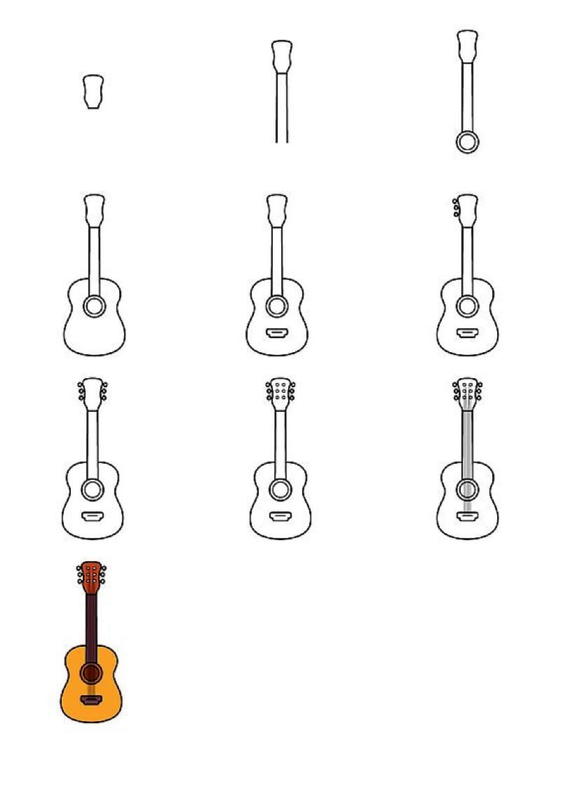 Dibujos de Una Guitarra - Idea 6