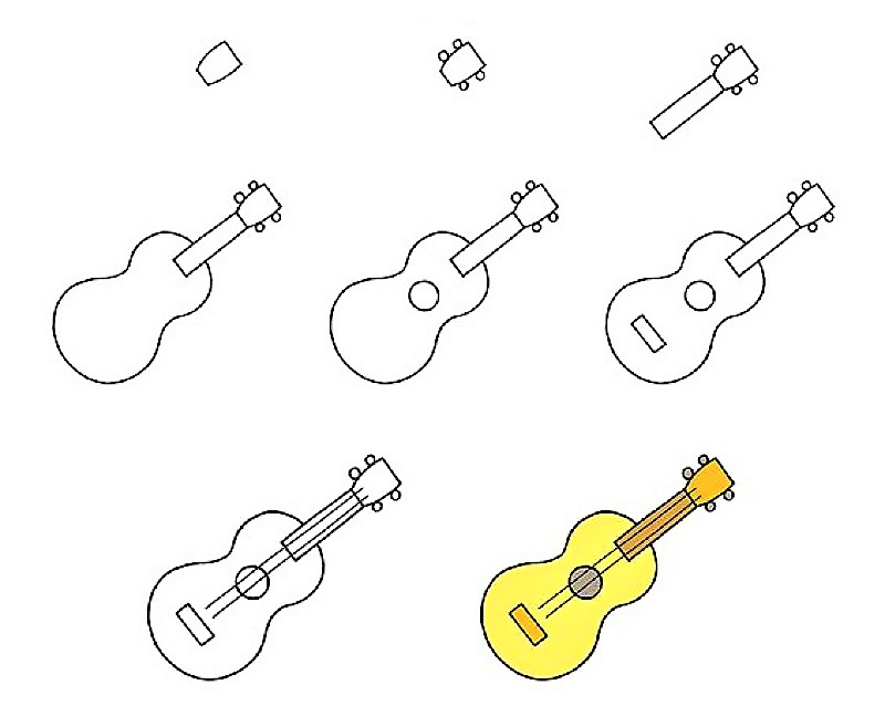 Dibujos de Una Guitarra - Idea 7