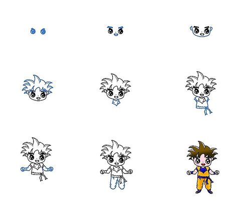 Dibujos de Songoku idea 2