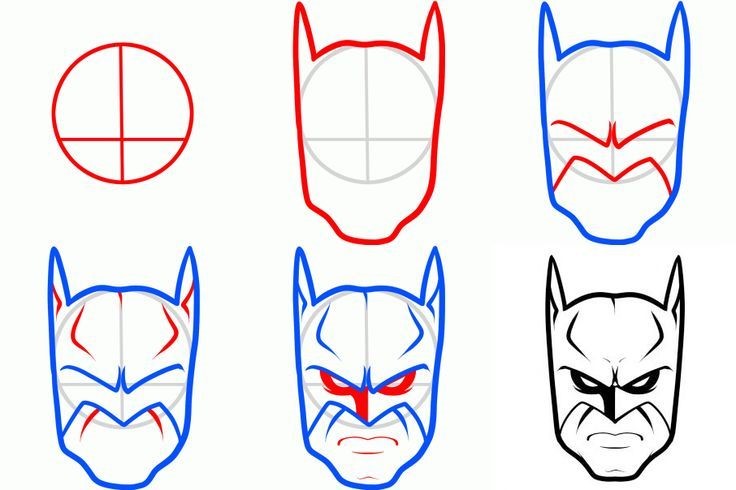 Dibujos de Cabeza de Batman