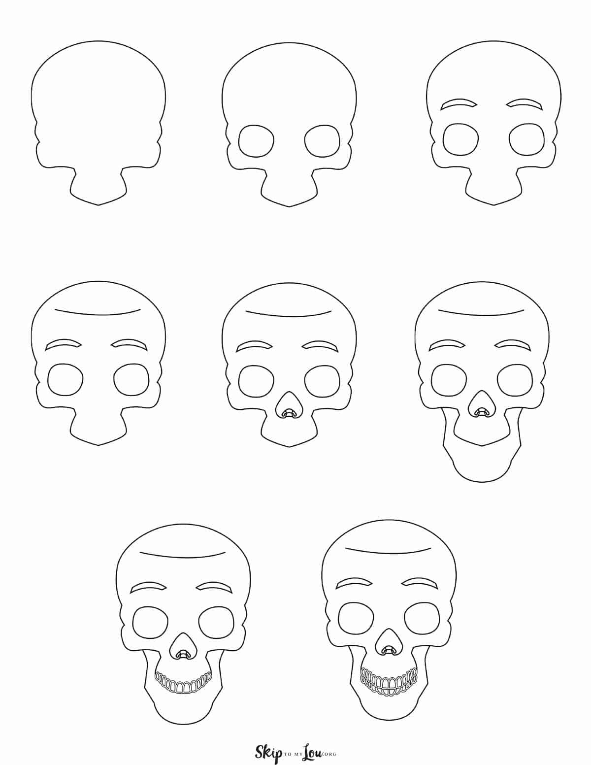 Dibujos de Calavera Mexicana