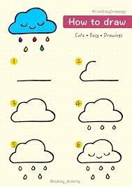 Dibujos de Nube y lluvia