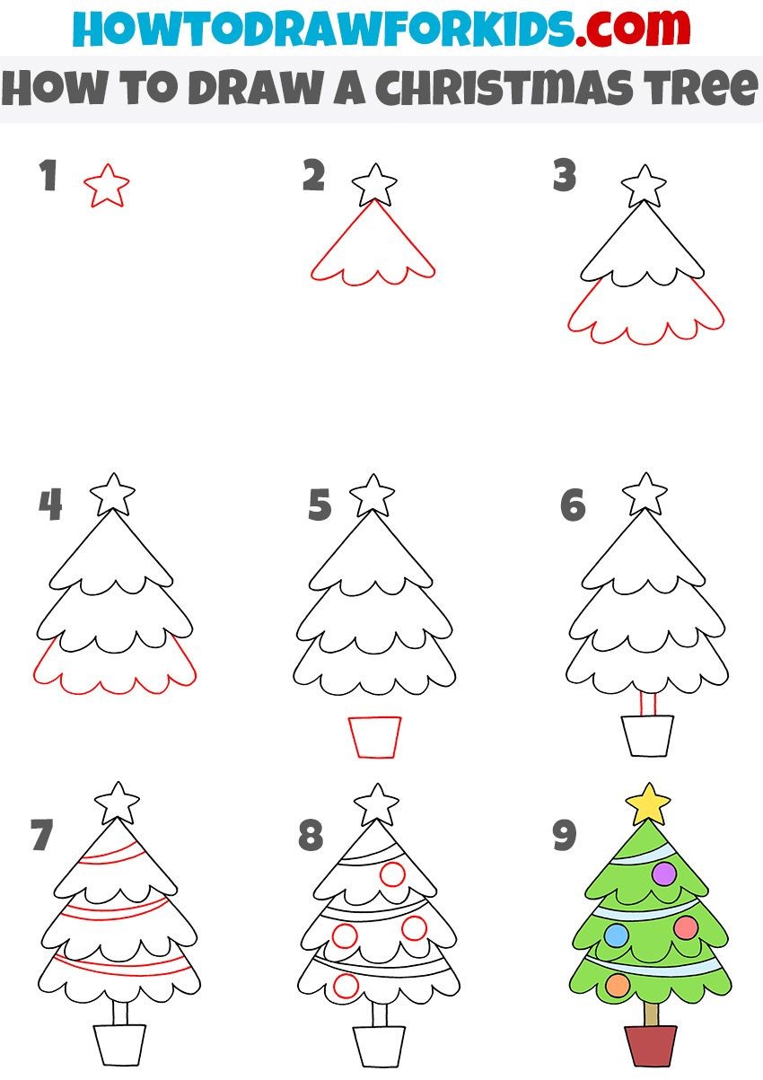 Dibujos de Un árbol de Navidad - Idea 4