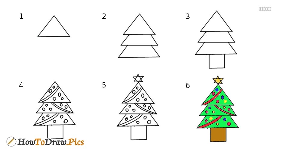 Dibujos de Un árbol de Navidad - Idea 7