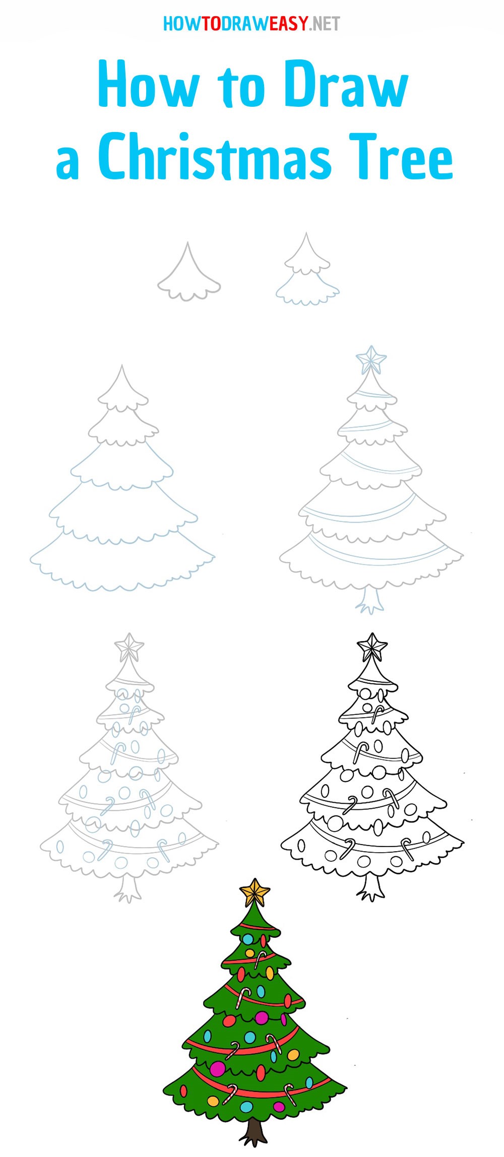 Dibujos de Un árbol de Navidad - Idea 8