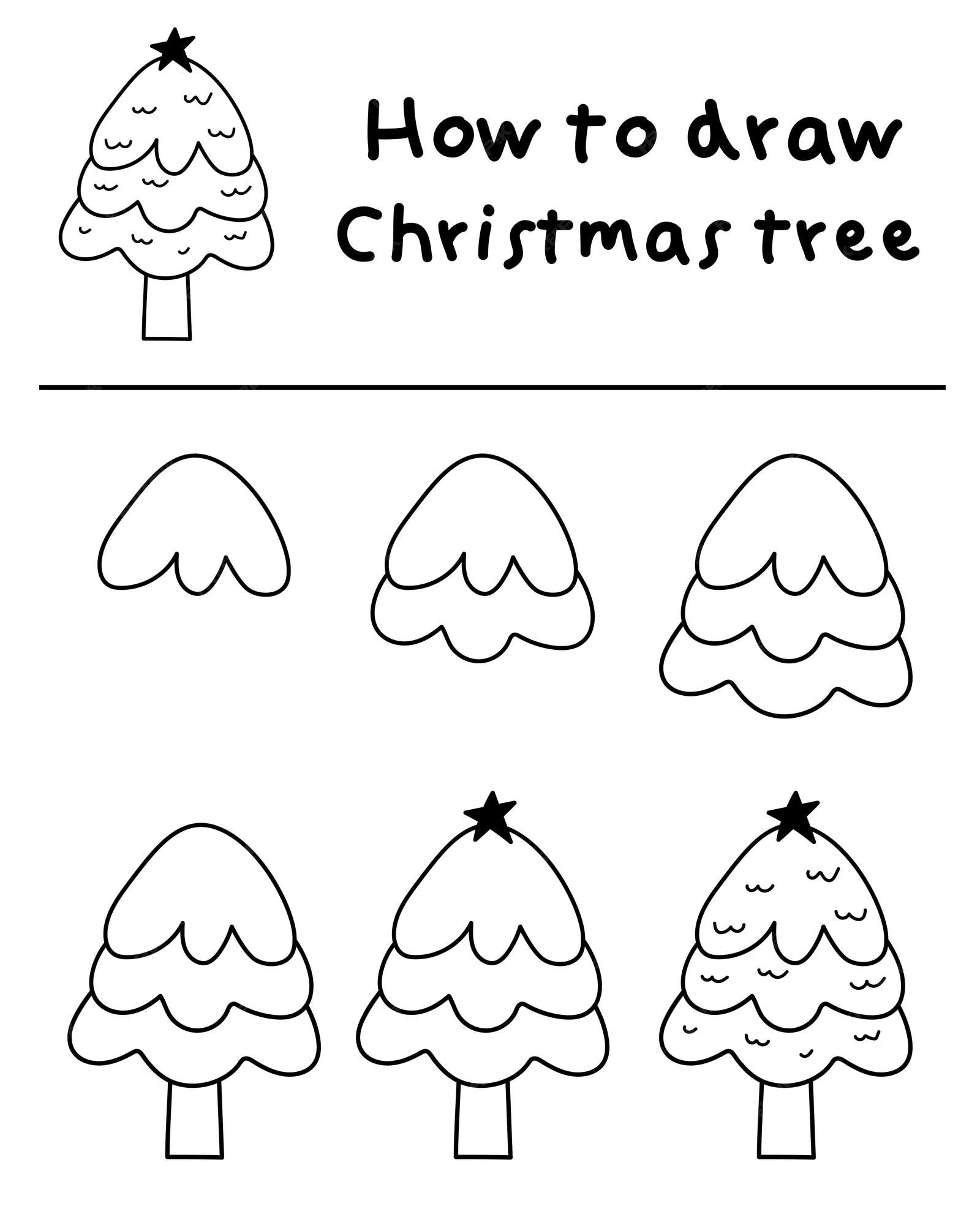 Dibujos de Un árbol de Navidad sencillo