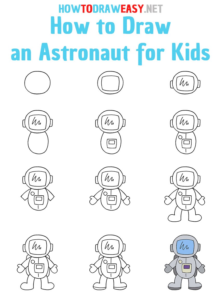 Dibujos de Un astronauta para niños