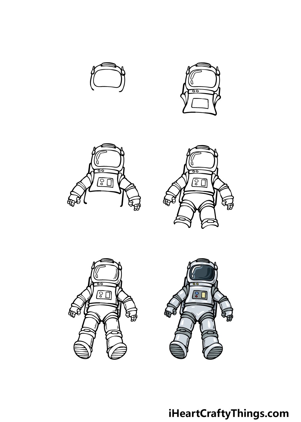 Dibujos de Un astronauta realista