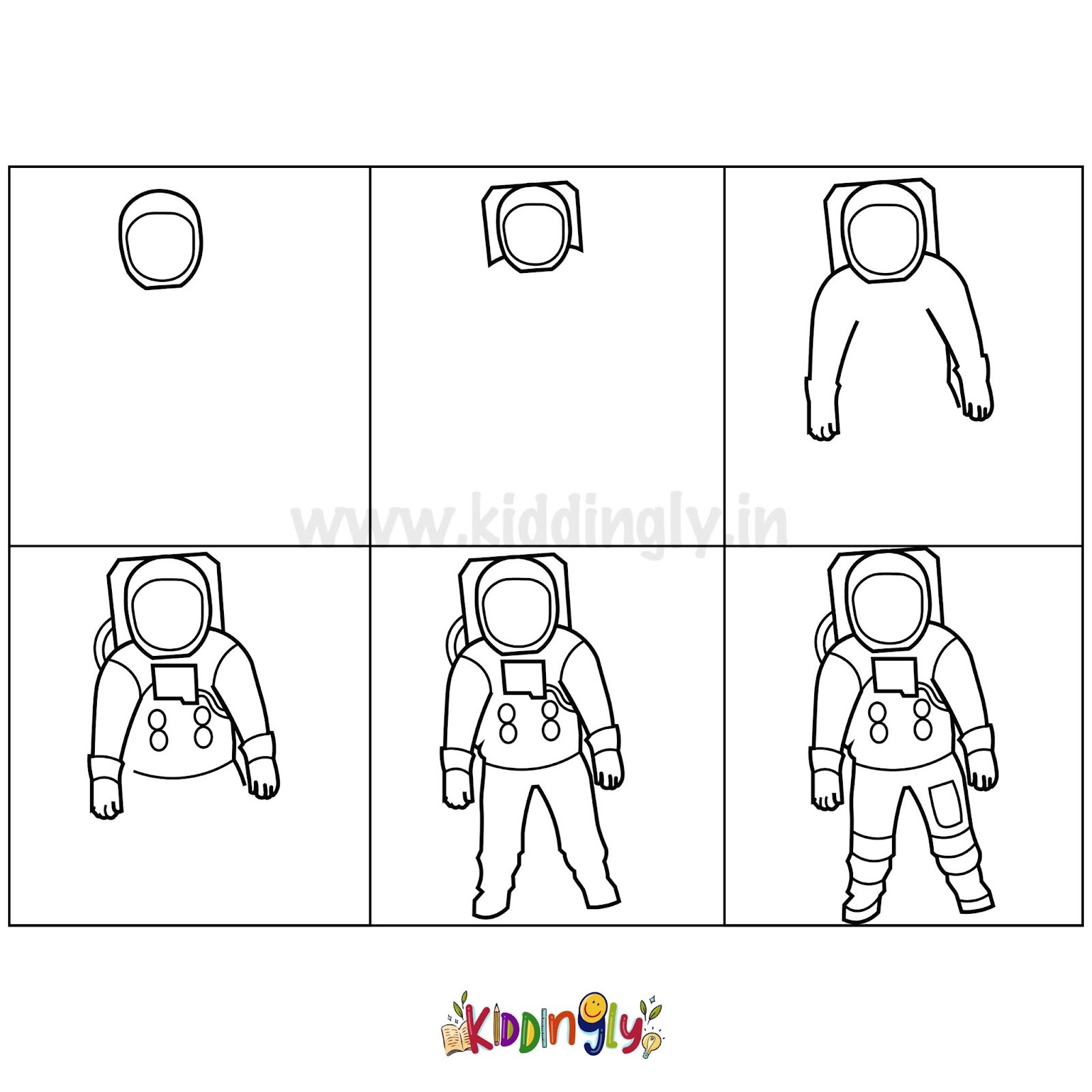 Dibujos de Un astronauta sencillo