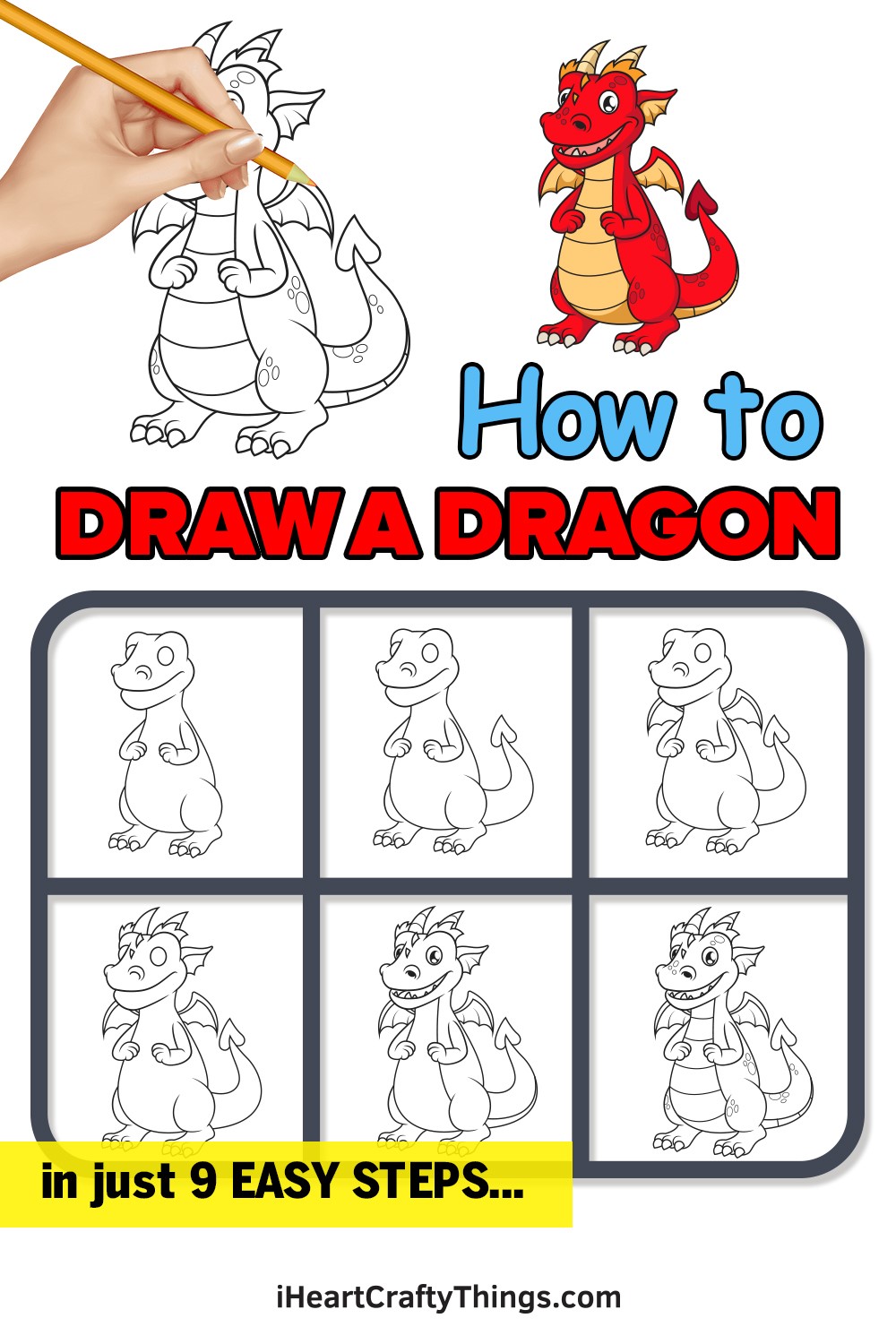 Dibujos de Un dragón sencillo