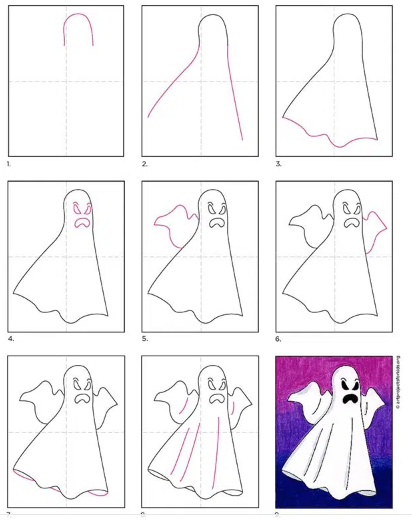 Dibujos de Un Fantasma de Halloween