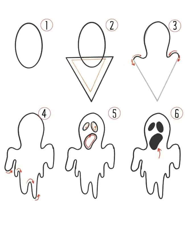 Dibujos de Un fantasma de terror