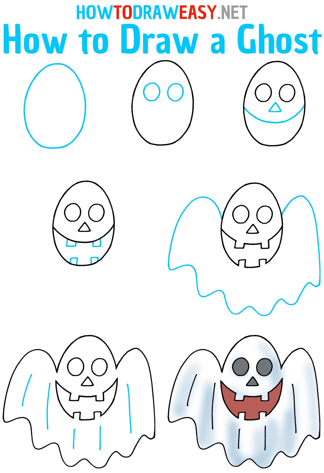 Dibujos de Un fantasma divertido