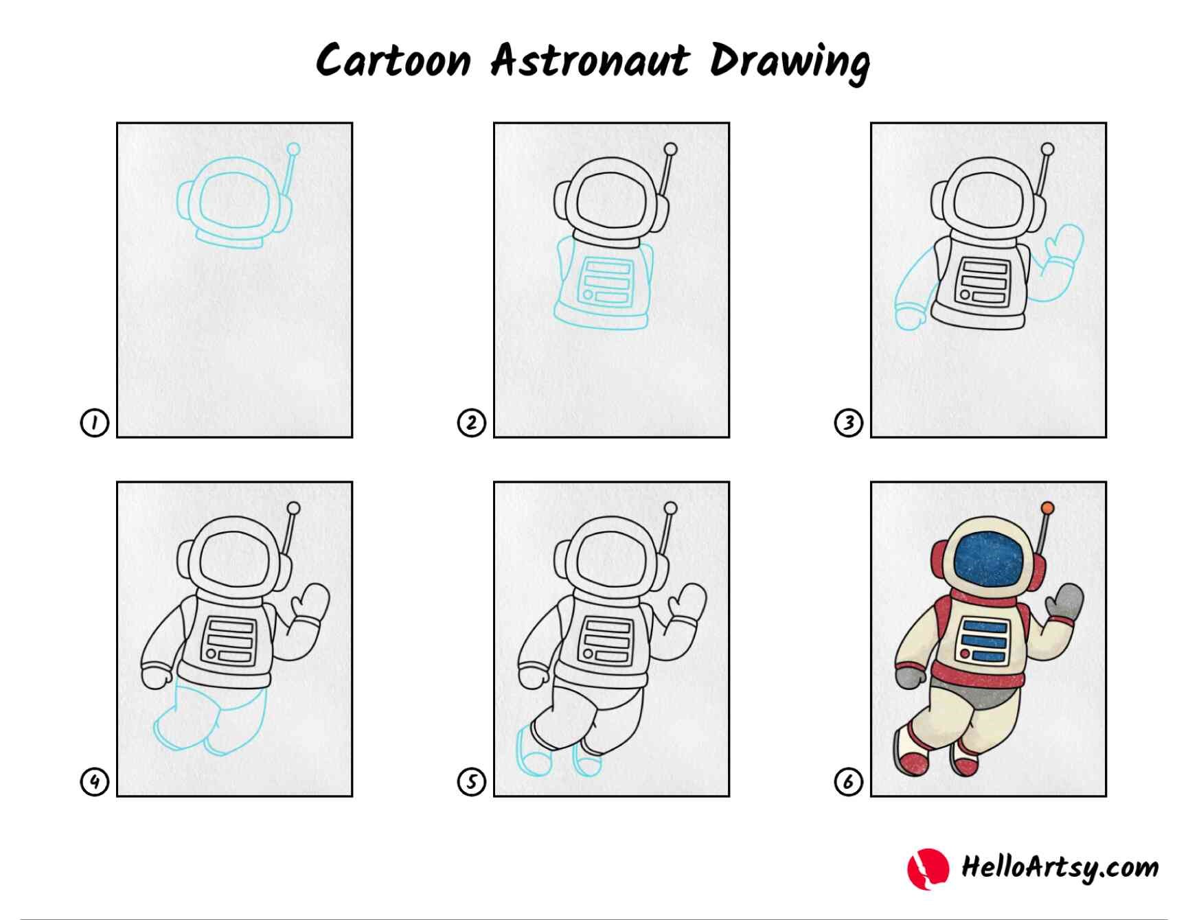 Dibujos de Un simple astronauta