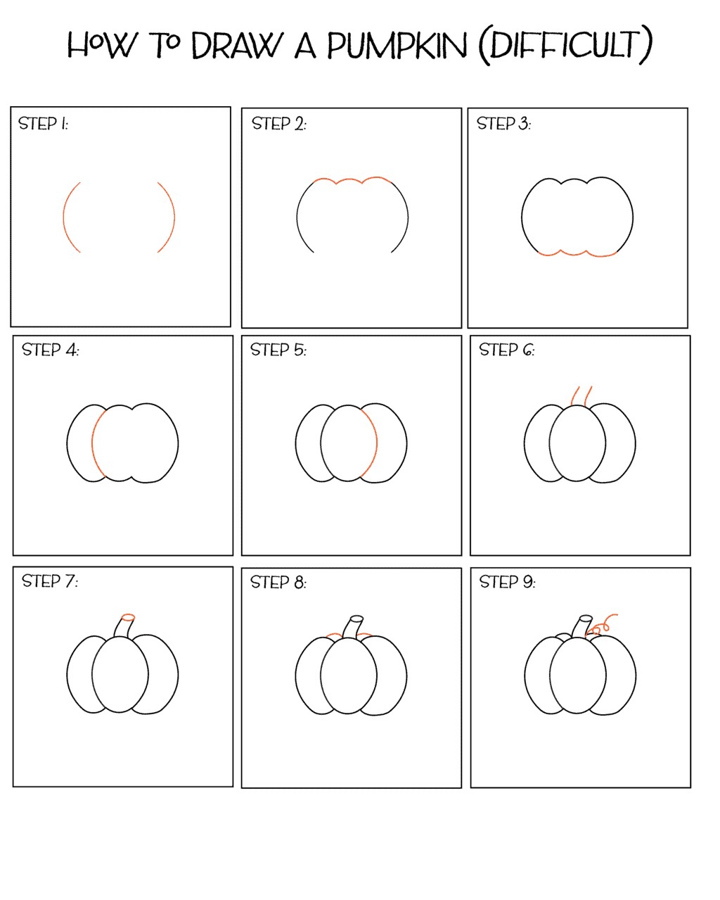 Dibujos de Una calabaza simple para niños