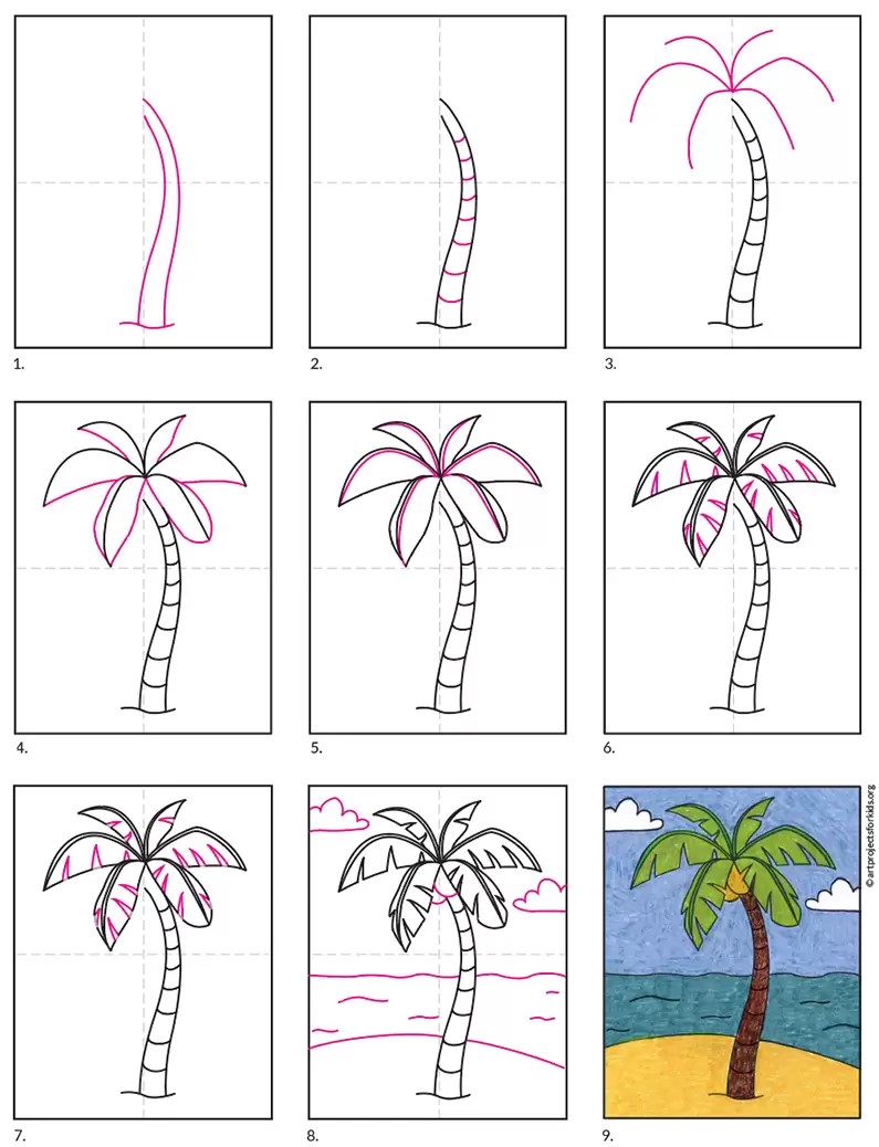 Dibujos de Una palmera - Idea 2