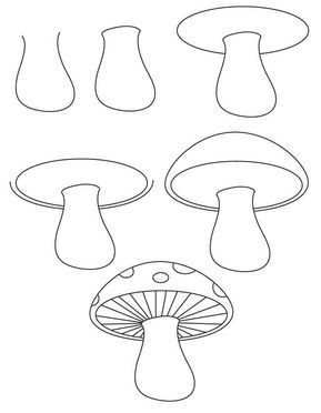 Dibujos de Un hongo para niños