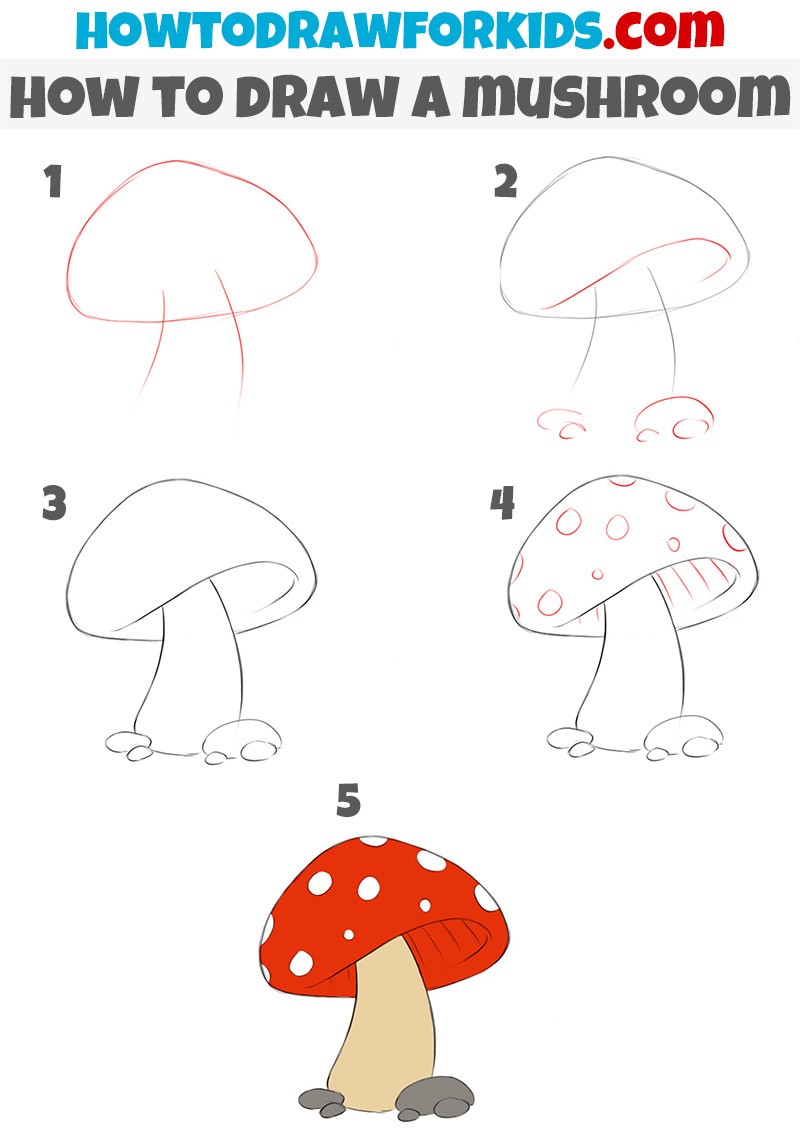 Dibujos de Un Hongo Sencillo